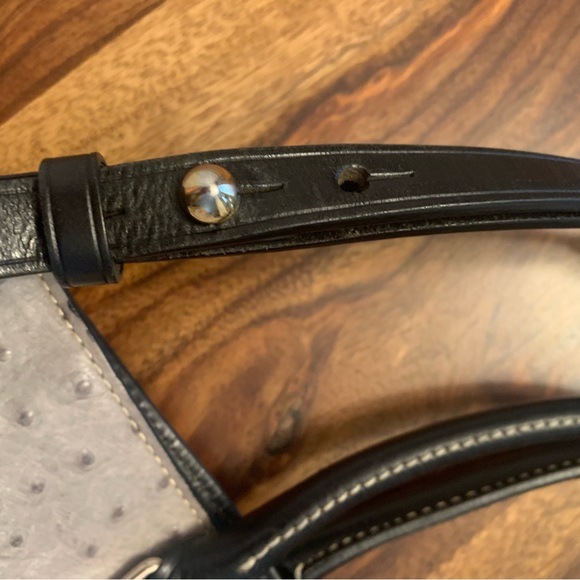 Dooney & Bourke ostrich tote shoulder Chelsea bag - Picture 6 of 16